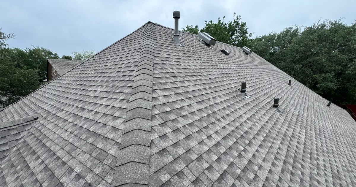 Completed IMPACTSHIELD engineered roofing system on a Helotes, Texas home.