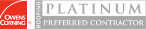 Owens Corning Platinum Preferred Contractor badge