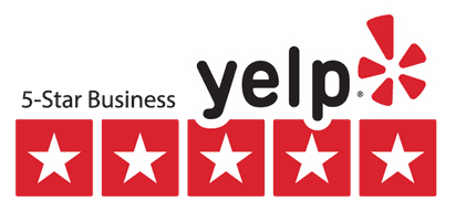Yelp 5-Star Business badge.
